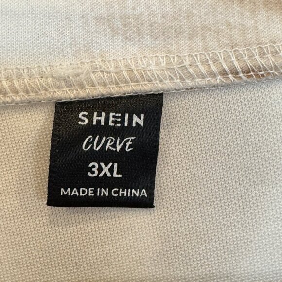 Shein Curve 3xl Teddy Bear Tie-Dye Sweatshirt Tan and White EUC Casual Graphic - Picture 4 of 6